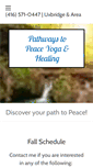 Mobile Screenshot of pathwaystopeaceyoga.com